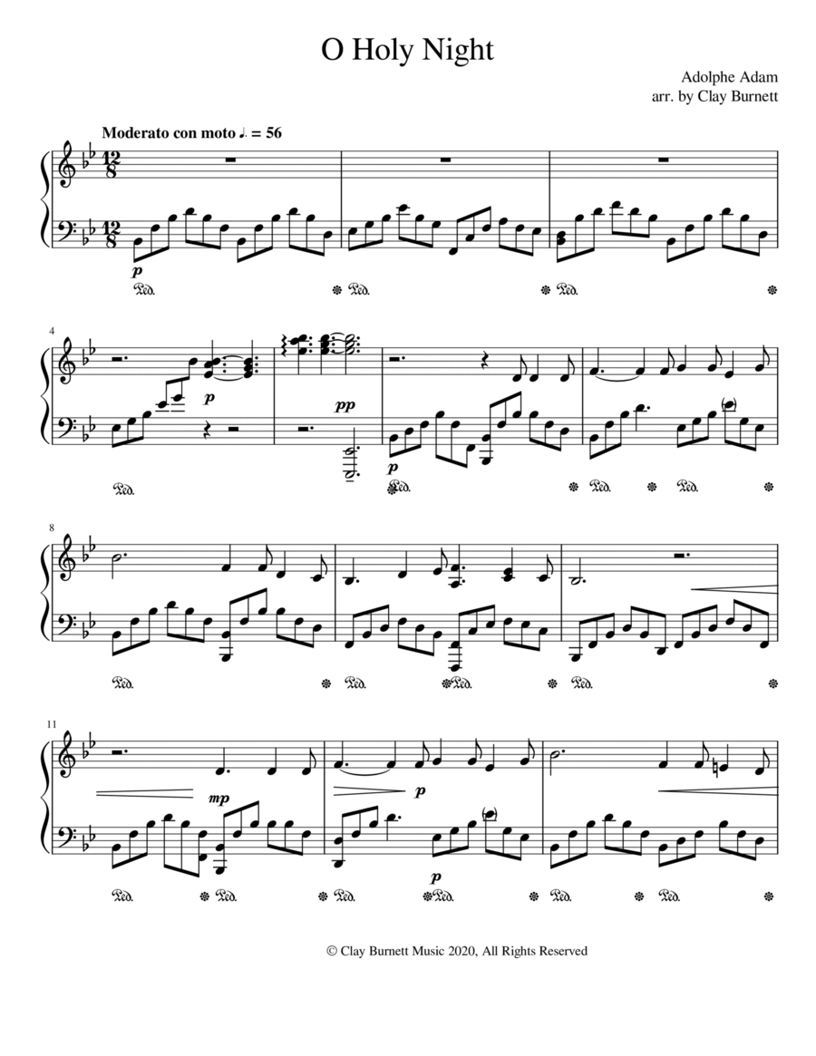 O Holy Night O Holy Night Piano Solo scores gallery preview page 1