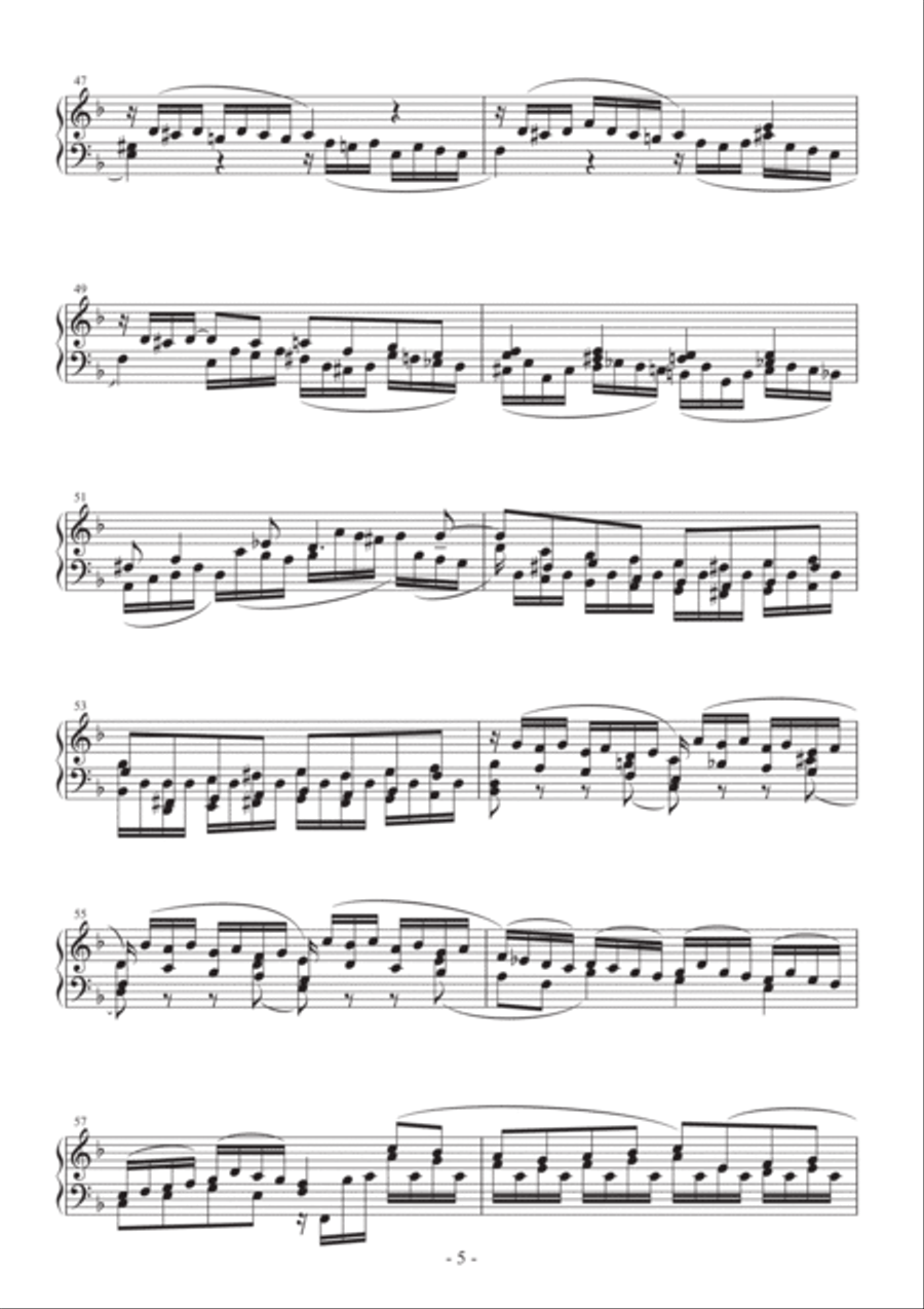 Toccata and Fugue in d minor for the left hand, BWV 565 Piano Solo scores gallery preview page 6