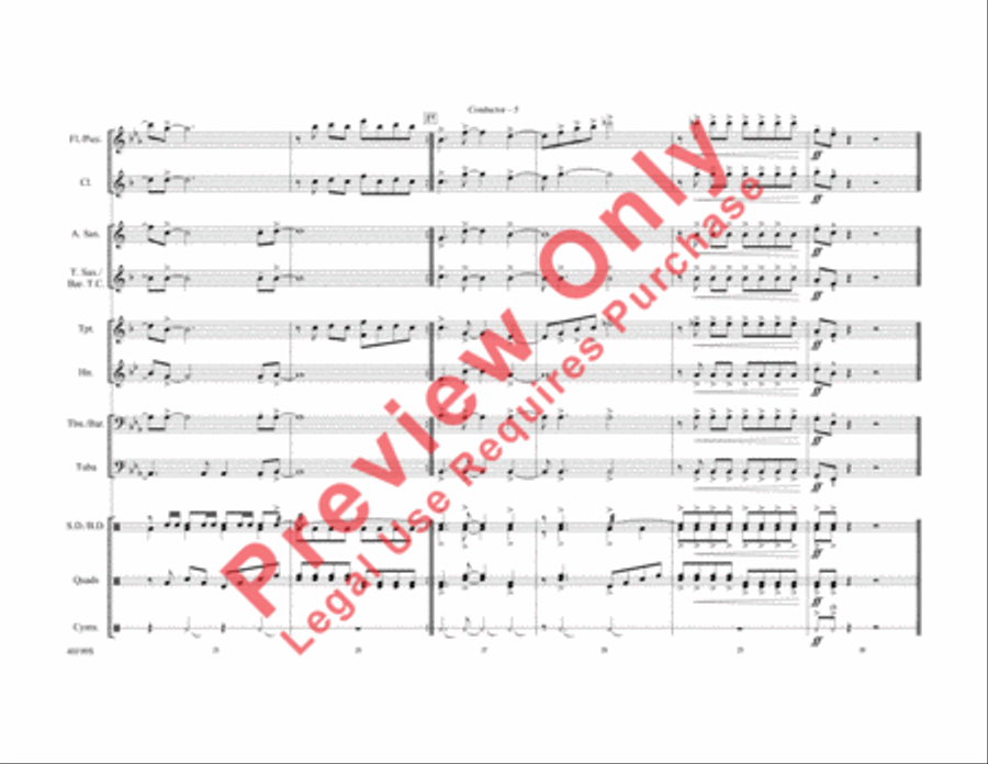 Rock and Roll All Nite Rock and Roll All Nite Marching Band scores gallery preview page 6