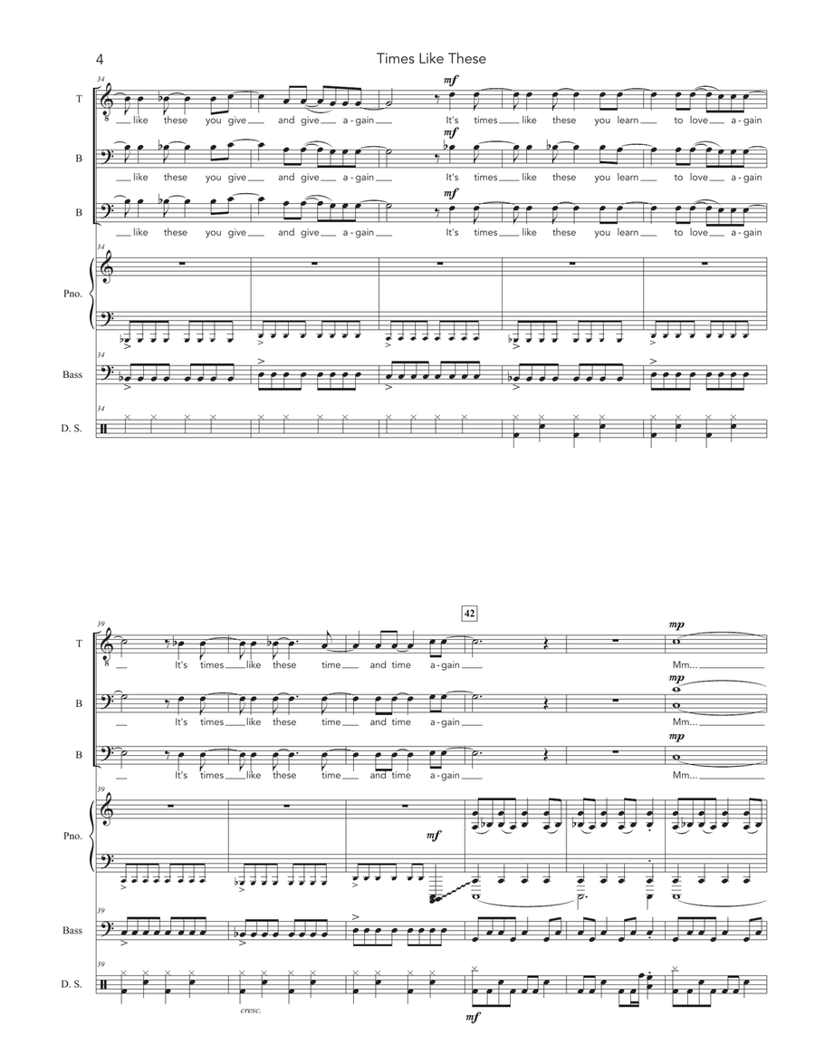 Times Like These Times Like These TTBB scores gallery preview page 4