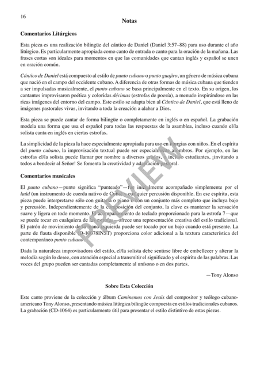 Cántico de Daniel / Canticle of Daniel 3-Part scores gallery preview page 16