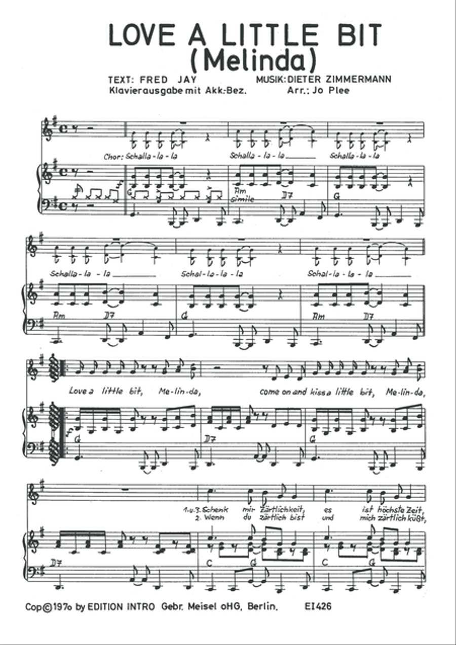 Love A Little Bit (Melinda) Piano, Vocal scores gallery preview page 3
