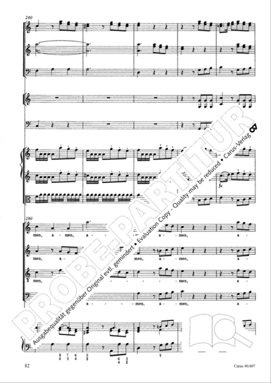 Mass in time of war (Missa in tempore belli) 4-Part scores gallery preview page 92