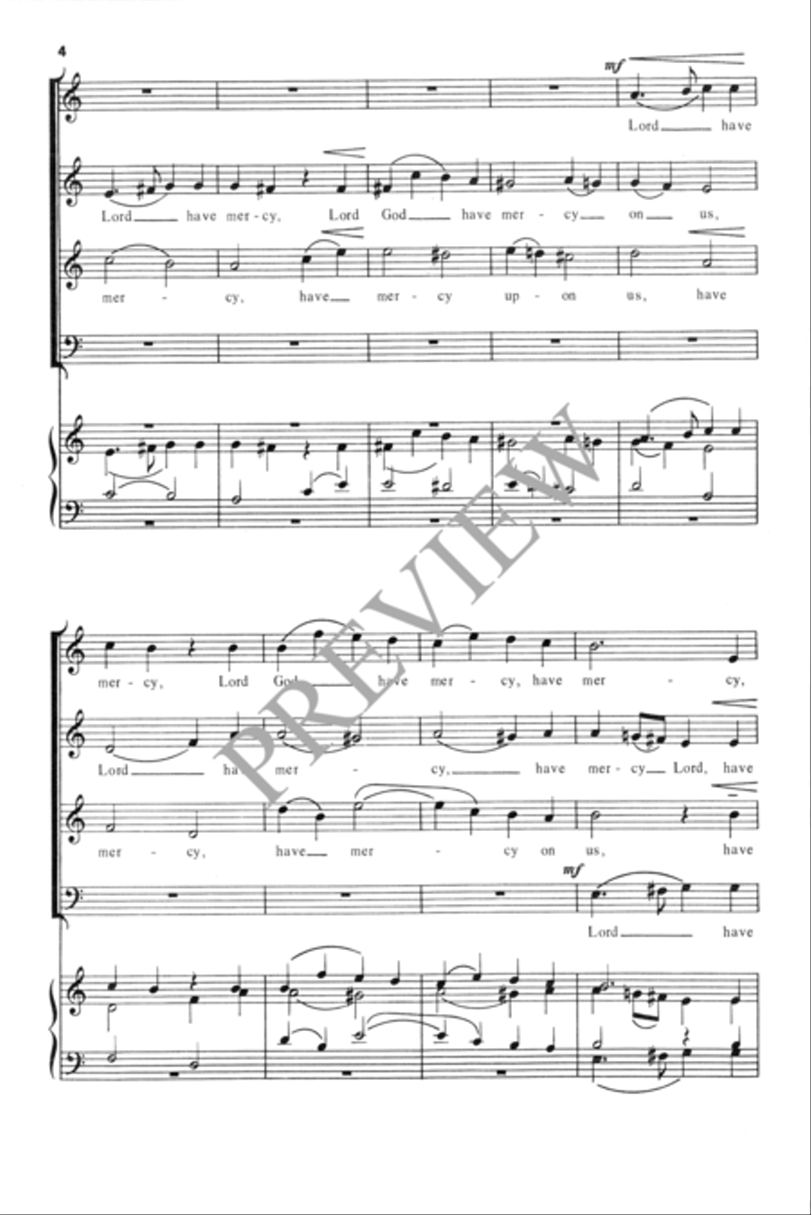 Lord Have Mercy 4-Part scores gallery preview page 5