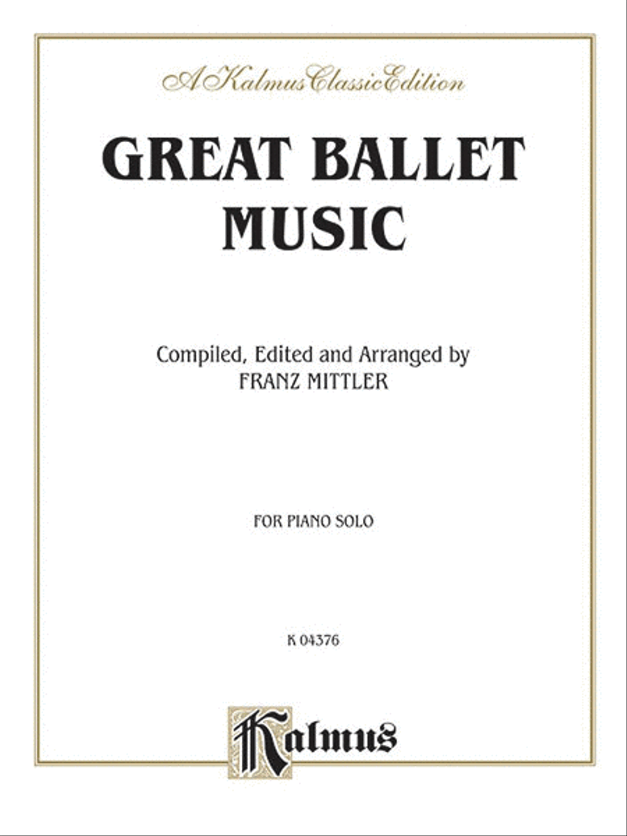 Great Ballet Music Great Ballet Music Piano Solo scores gallery preview page 1