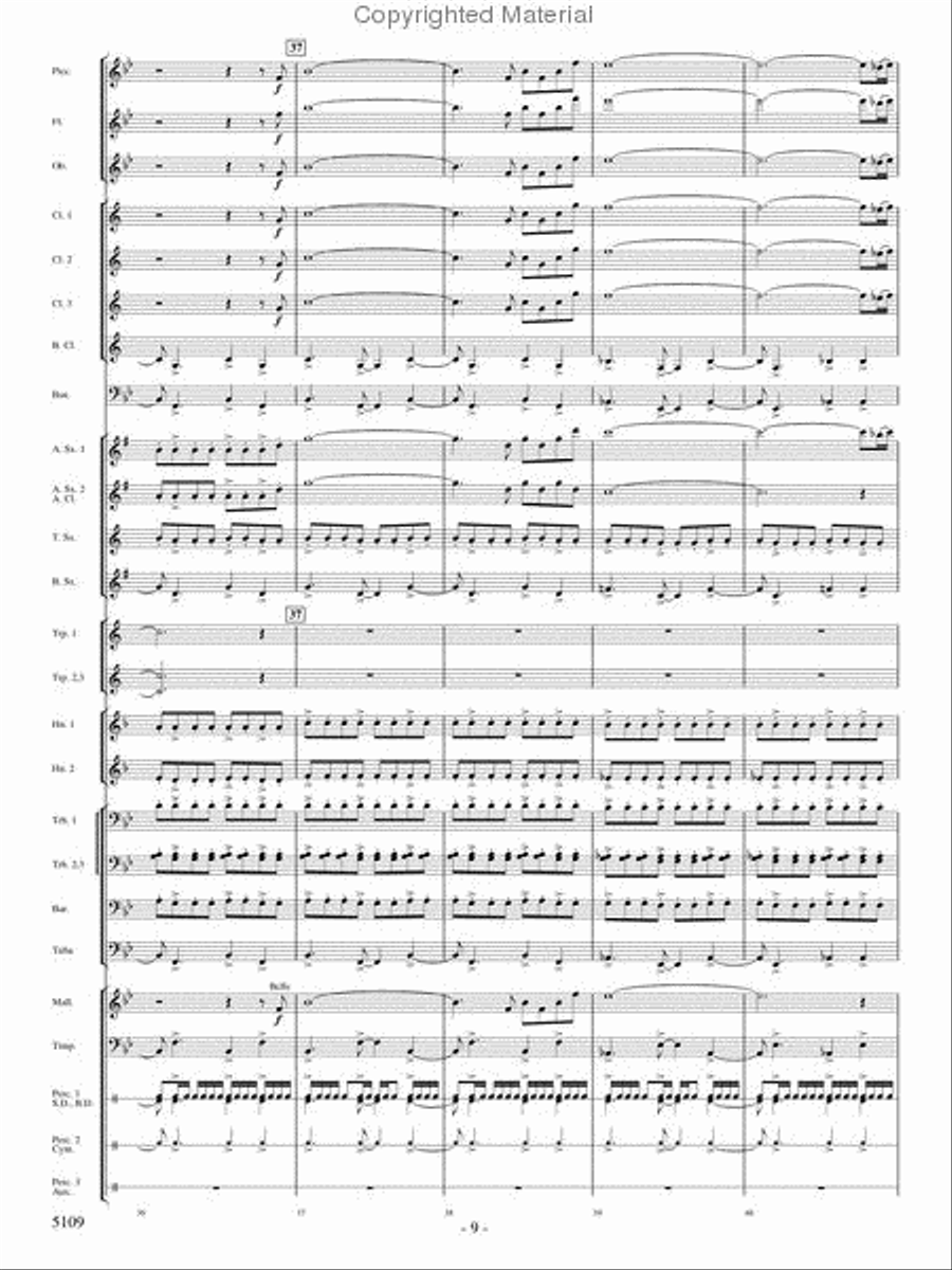 As If On Wings Concert Band scores gallery preview page 8