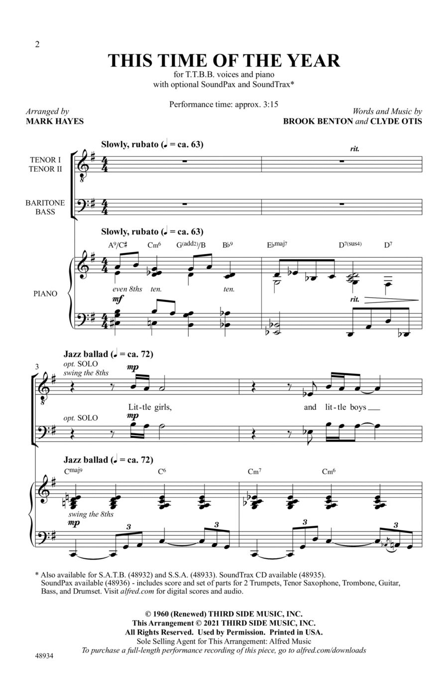 This Time of the Year Choir scores gallery preview page 1