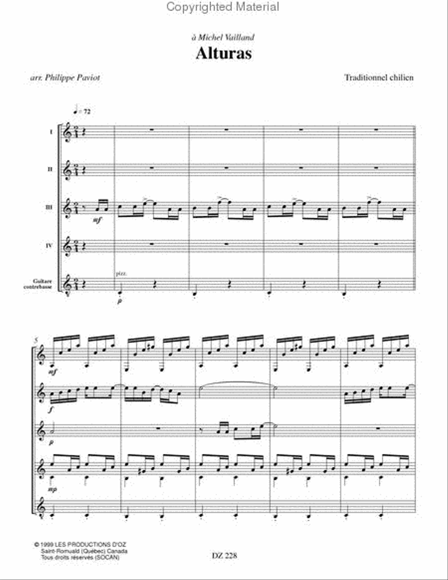 Alturas Guitar Ensemble scores gallery preview page 2
