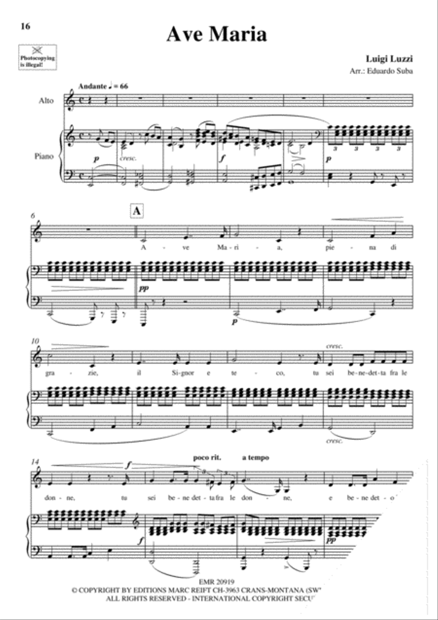 100 Ave Maria Volume 6 Alto Voice scores gallery preview page 9