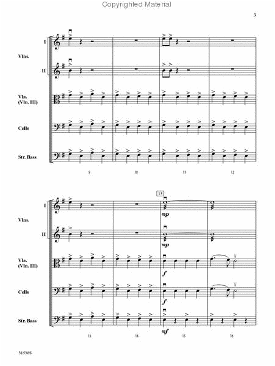 Theme from Advent Rising (Bounty Hunter) String Orchestra scores gallery preview page 3