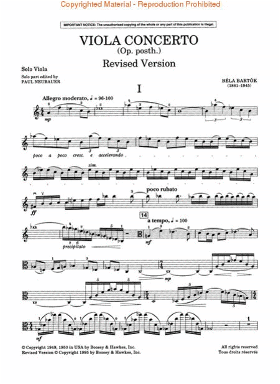 Viola Concerto, Op. Posth. Piano Accompaniment scores gallery preview page 2