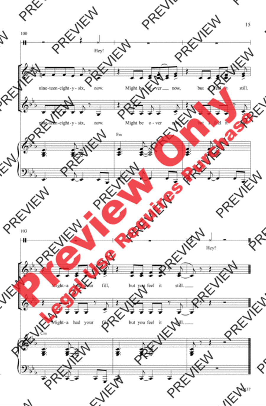 Feel It Still Women's Choir scores gallery preview page 15