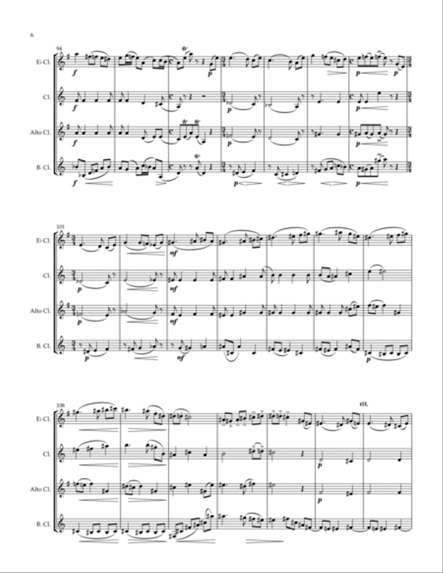 Serenade Serenade Woodwind Quartet scores gallery preview page 6
