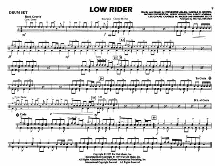 Classic Rock Hits Drum Set (For Marching/Pep Band) Pep Band scores gallery preview page 2