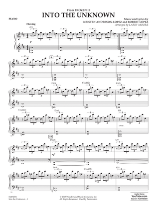 Into the Unknown (from Frozen) (arr. Larry Moore) - Piano