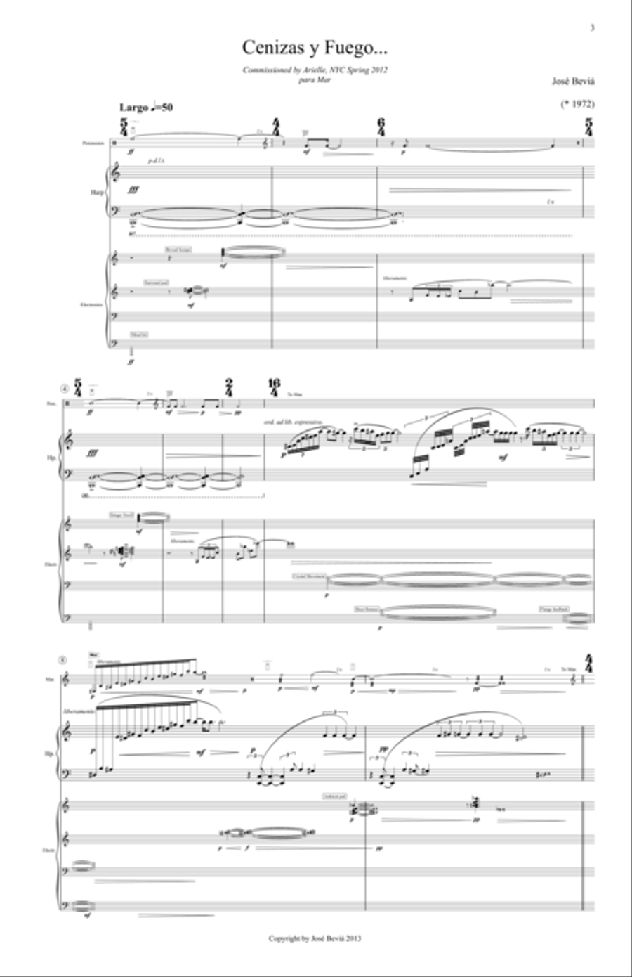 Cenizas y Fuego Cenizas y Fuego Small Ensemble scores gallery preview page 3