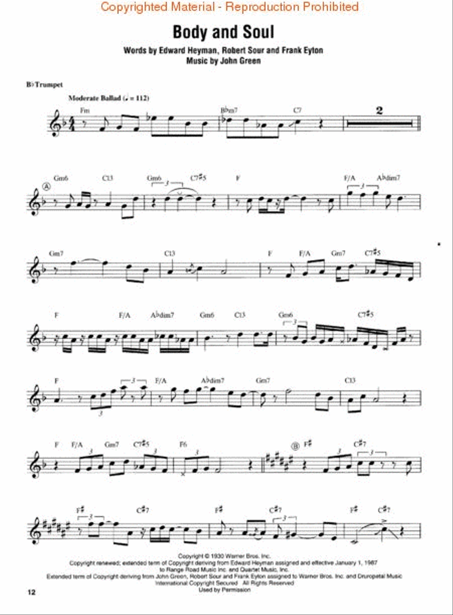 Louis Armstrong Plays Standards Trumpet Solo scores gallery preview page 2