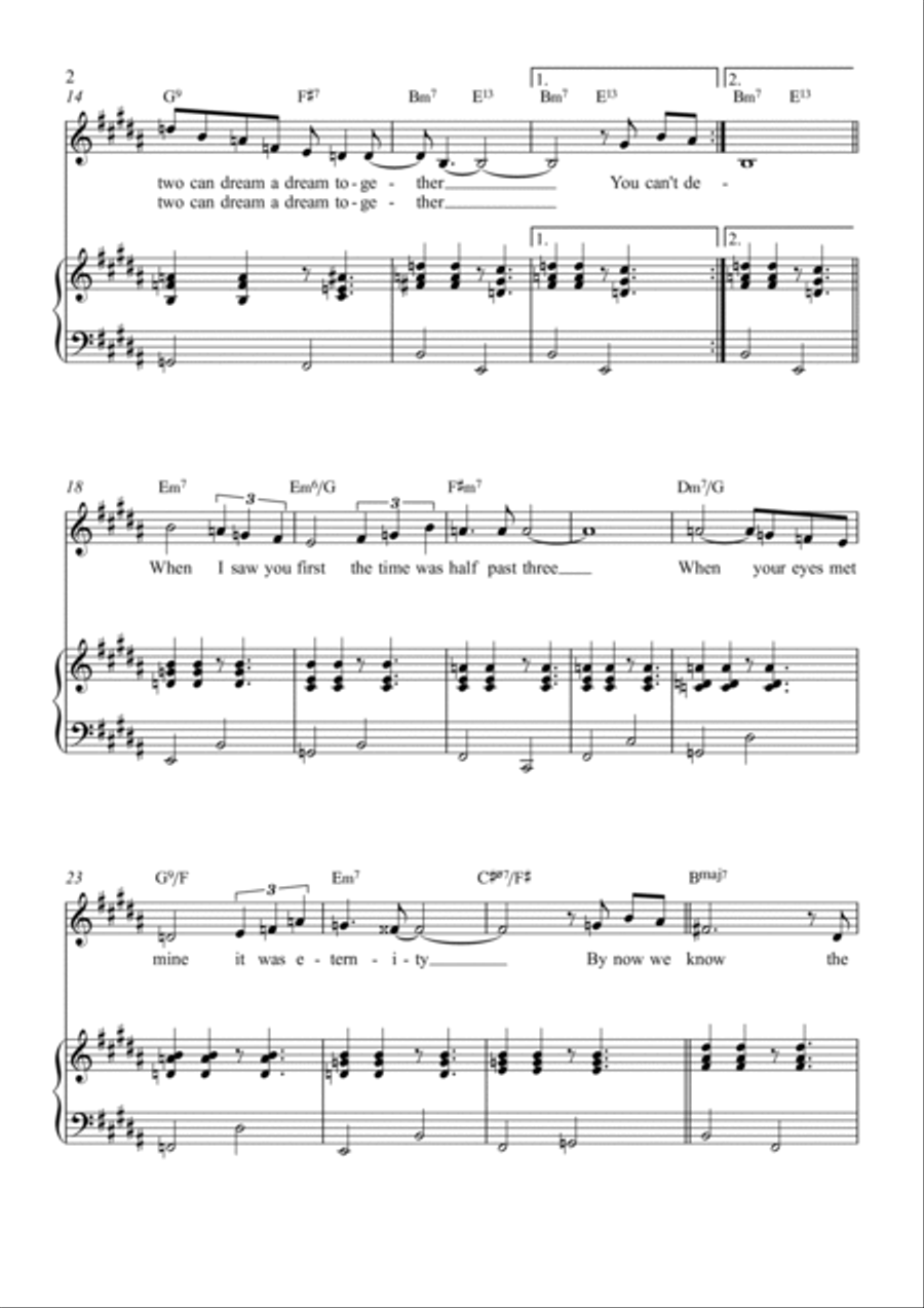 Wave Piano, Vocal, Guitar scores gallery preview page 2