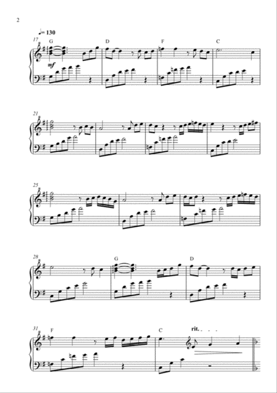 Tears of Hope Tears of Hope Piano Solo scores gallery preview page 2