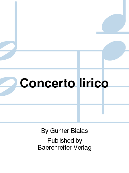 Concerto lirico für Klavier und Orchester (1967)