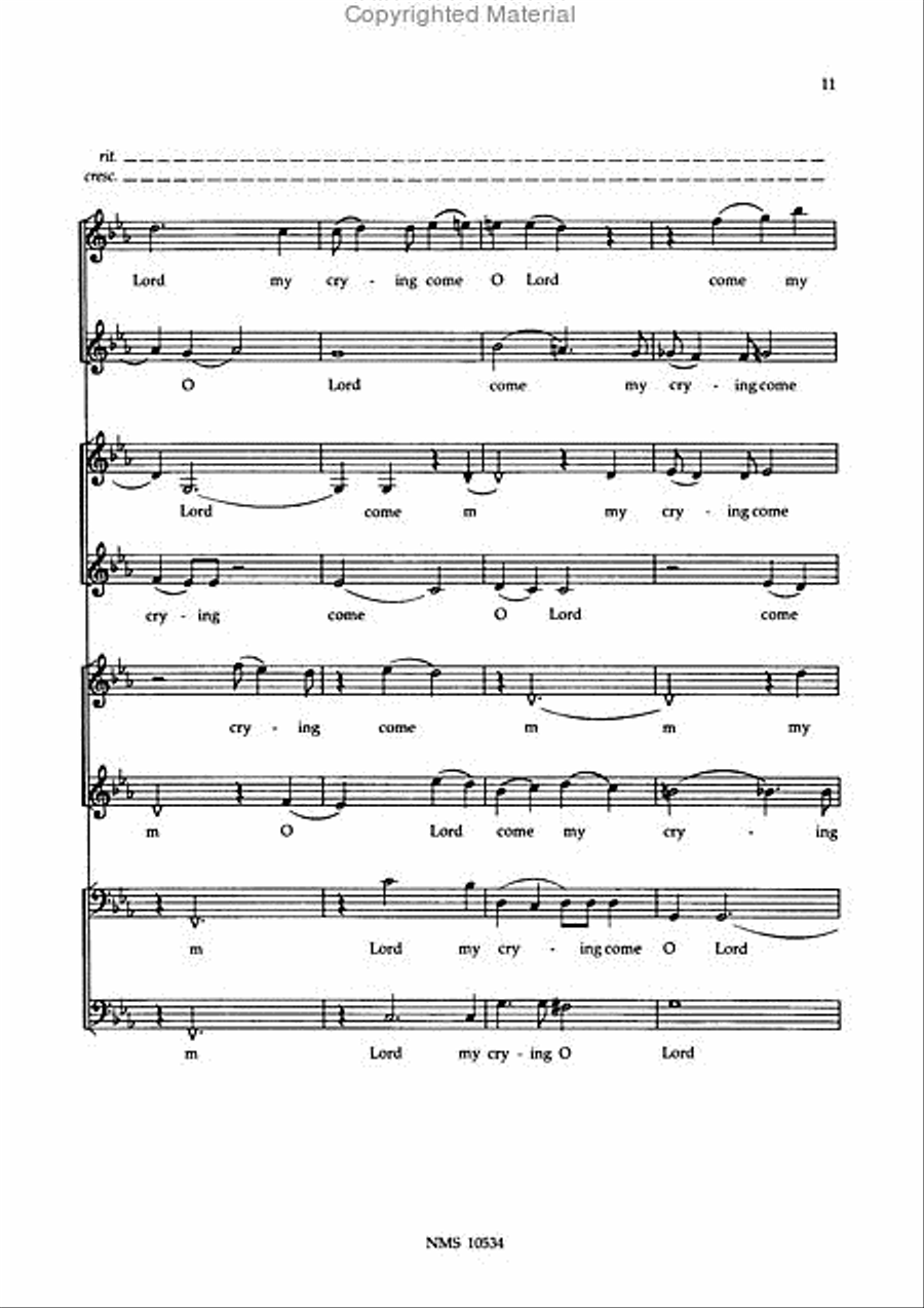 Hear my prayer, o Lord SSAATTBB scores gallery preview page 7