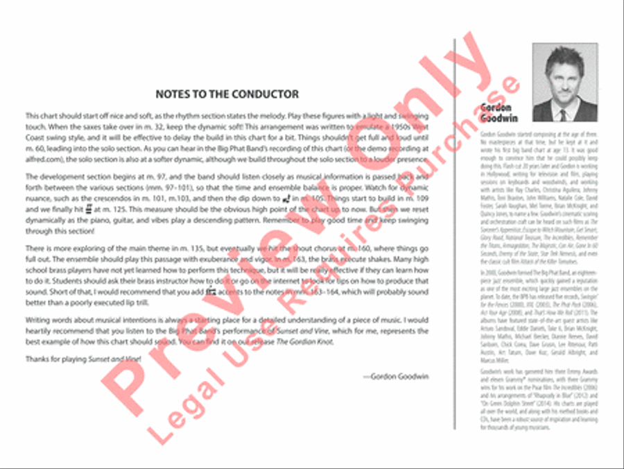Sunset and Vine Jazz Ensemble scores gallery preview page 3