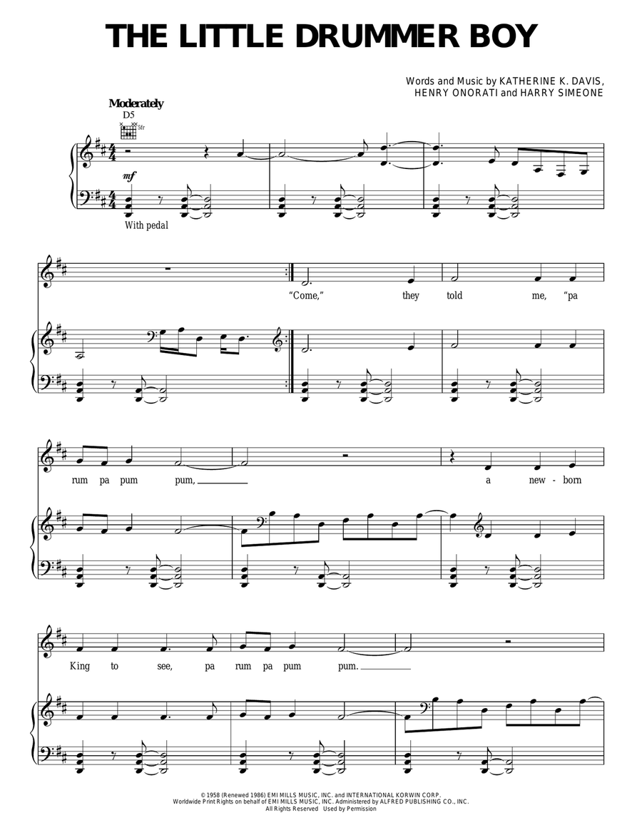 The Little Drummer Boy The Little Drummer Boy Acoustic Guitar scores gallery preview page 1