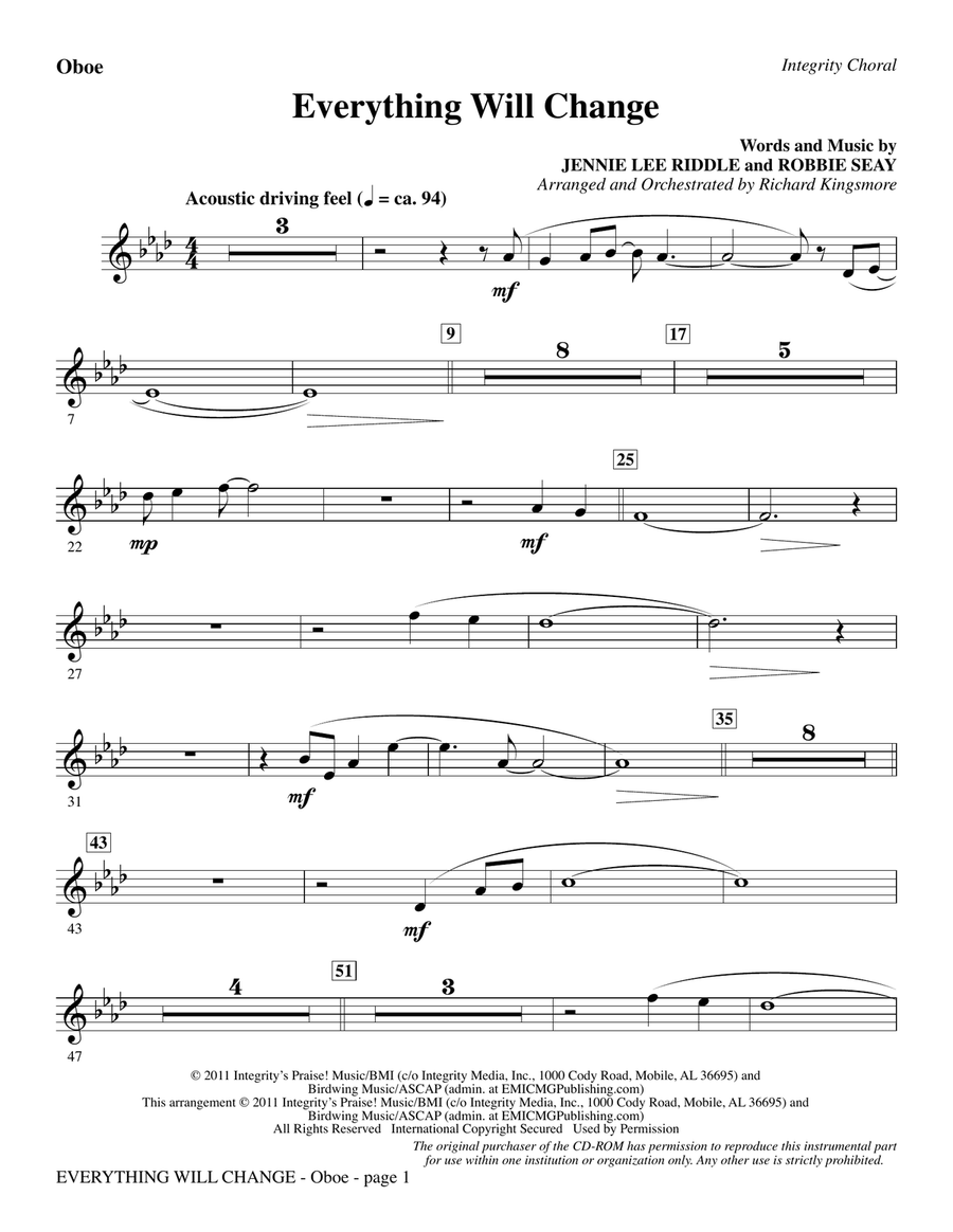 Everything Will Change - Oboe