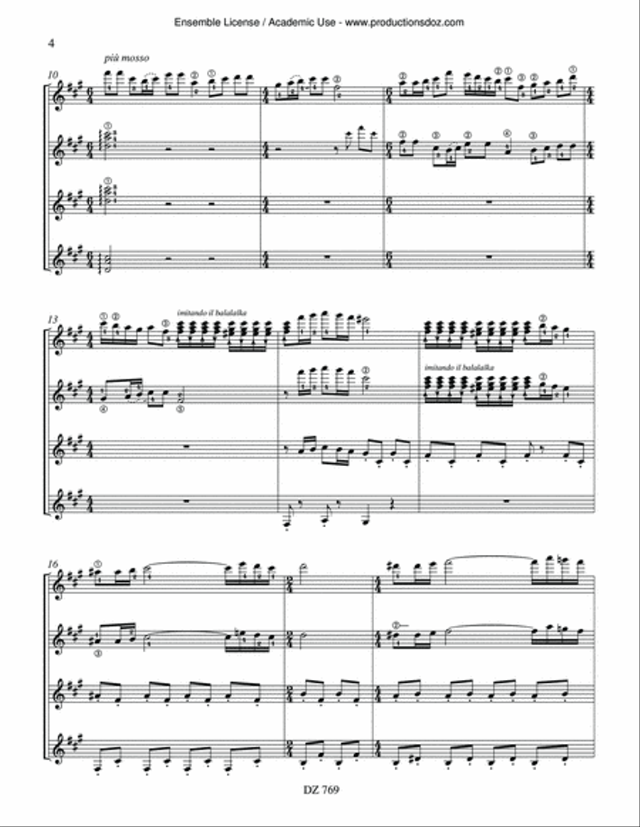 El pez de oro Guitar Ensemble scores gallery preview page 4