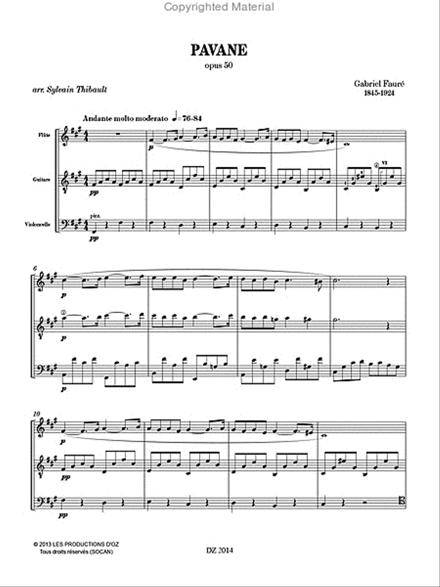 Pavane Pavane Flute scores gallery preview page 2