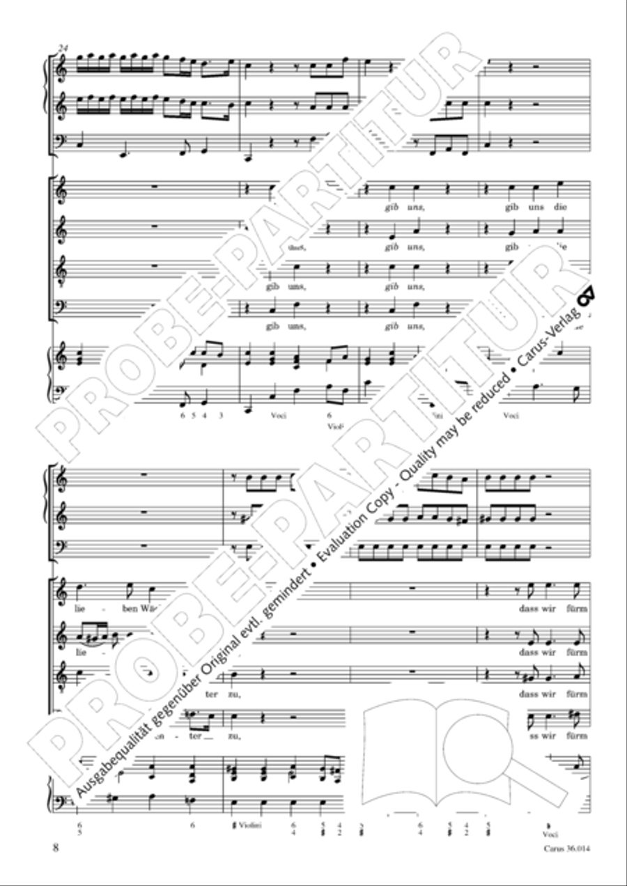Befiehl dem Engel, dass er komm 4-Part scores gallery preview page 9