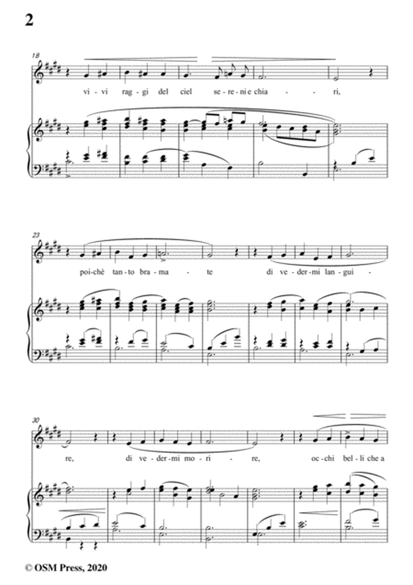 Nameless-O Leggiadri occchi belli,in E Major,for Voice&Piano image number null