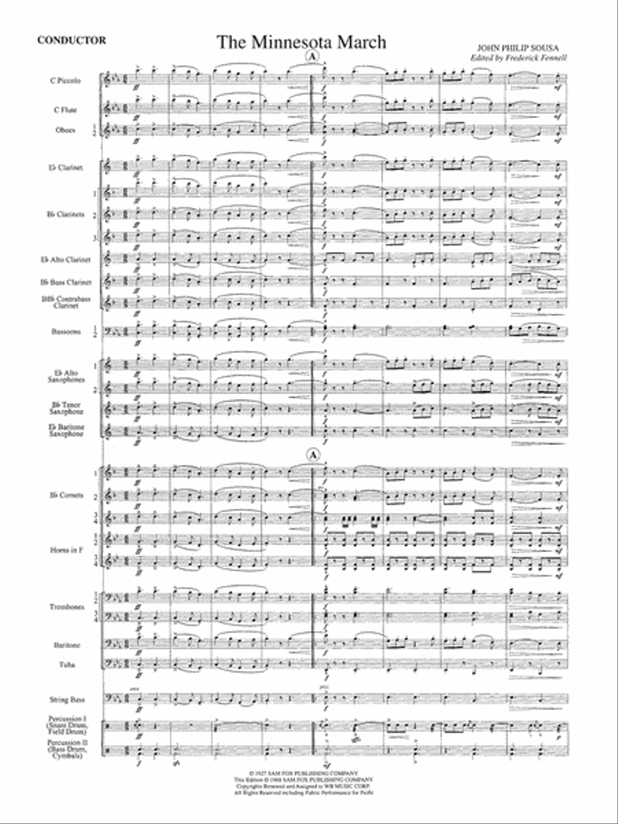 The Minnesota March Concert Band scores gallery preview page 3