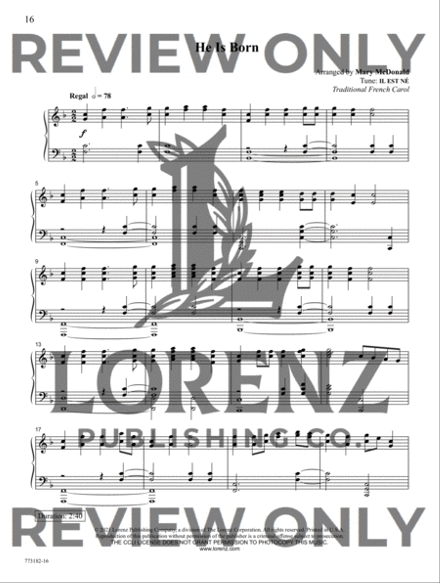 All Is Mary and Bright Piano Solo scores gallery preview page 8