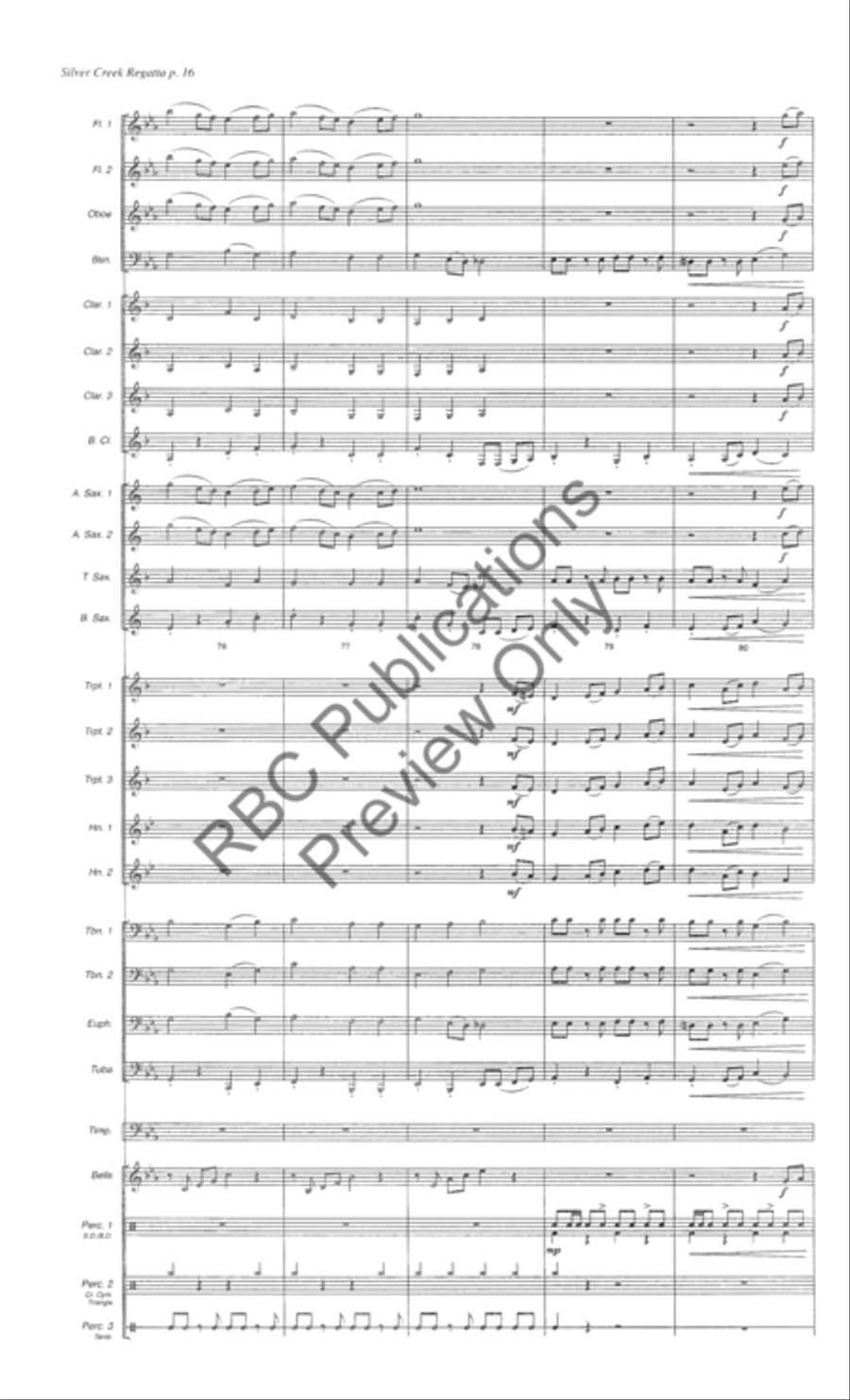 Silver Creek Regatta Concert Band scores gallery preview page 19
