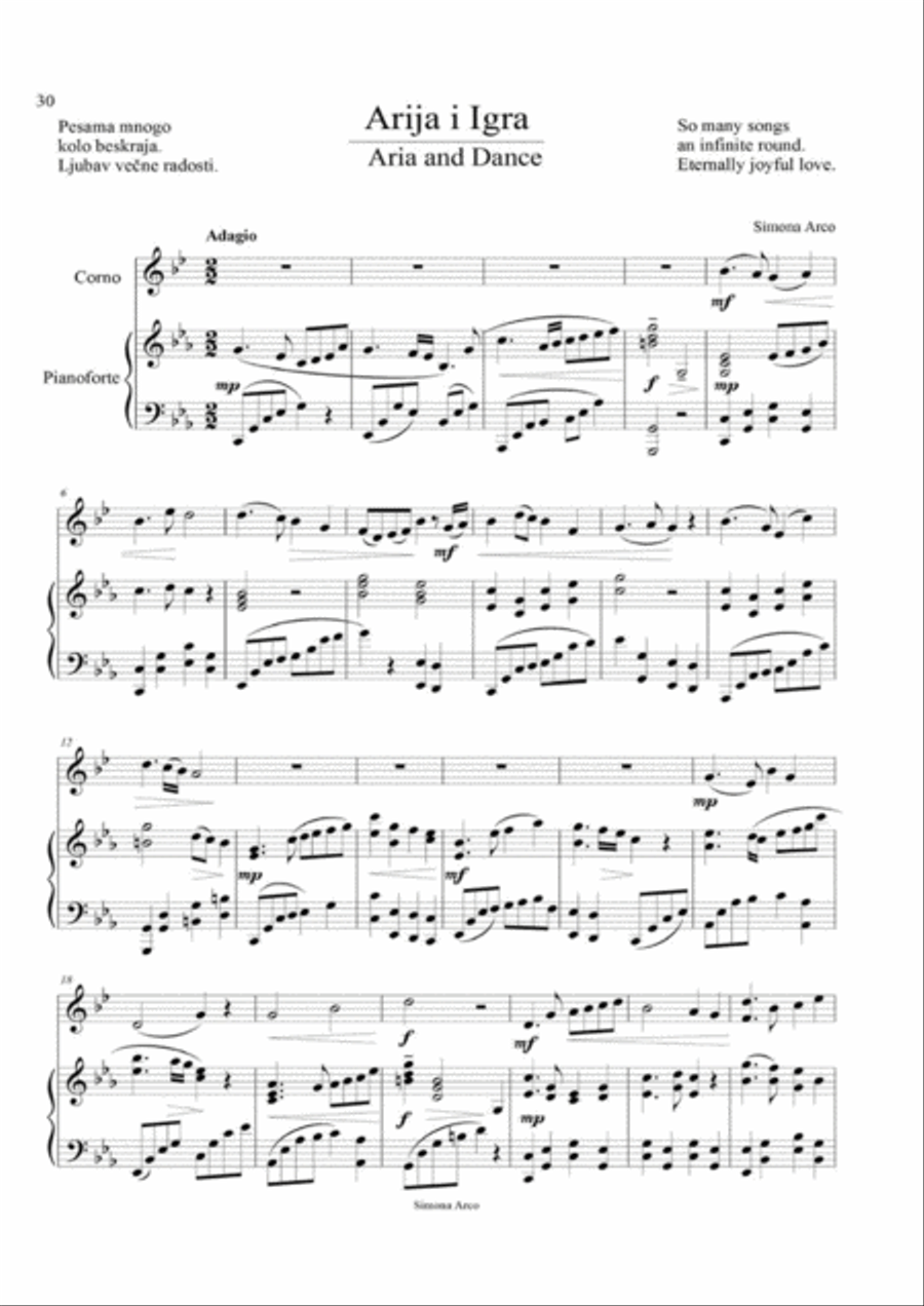 Aria and Dance Horn scores gallery preview page 2