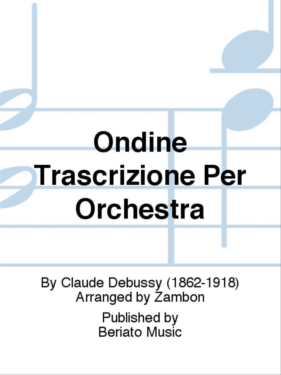 Ondine Trascrizione Per Orchestra Orchestra scores gallery preview page 1