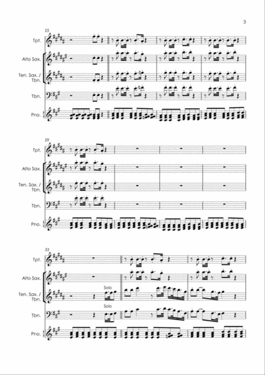 Merry Christmas Everyone Tenor Saxophone scores gallery preview page 5