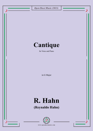 R. Hahn-Cantique,in G Major