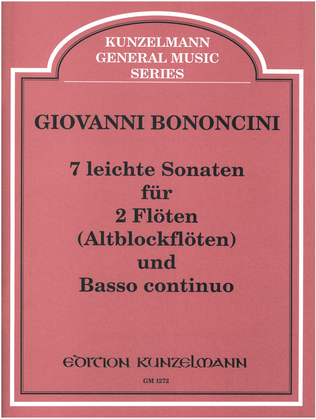 7 easy sonatas for 2 flutes and basso continuo