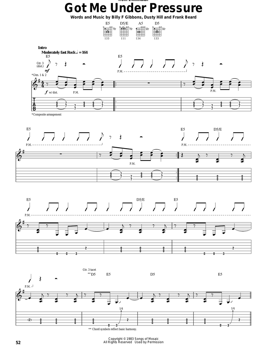 Got Me Under Pressure Got Me Under Pressure Acoustic Guitar scores gallery preview page 1