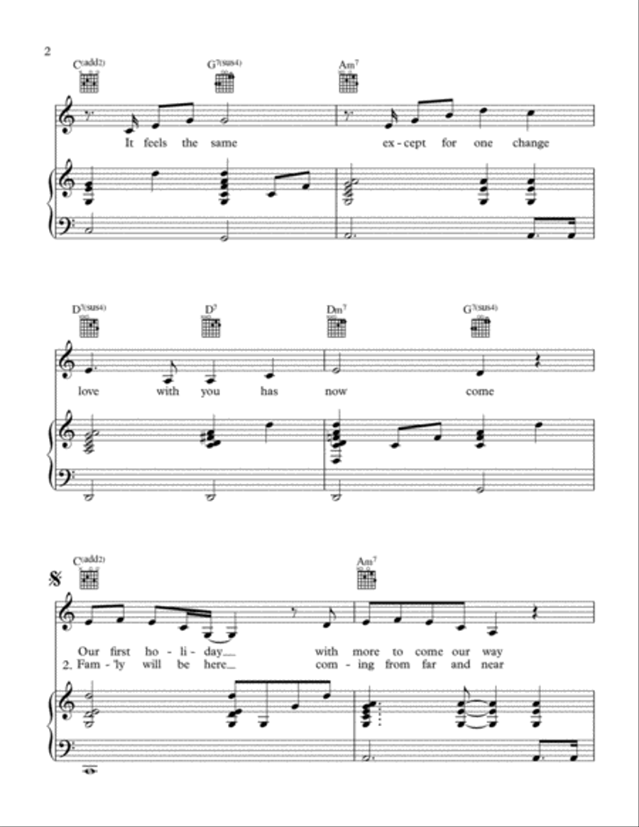 Home For Christmas Piano, Vocal, Guitar scores gallery preview page 3
