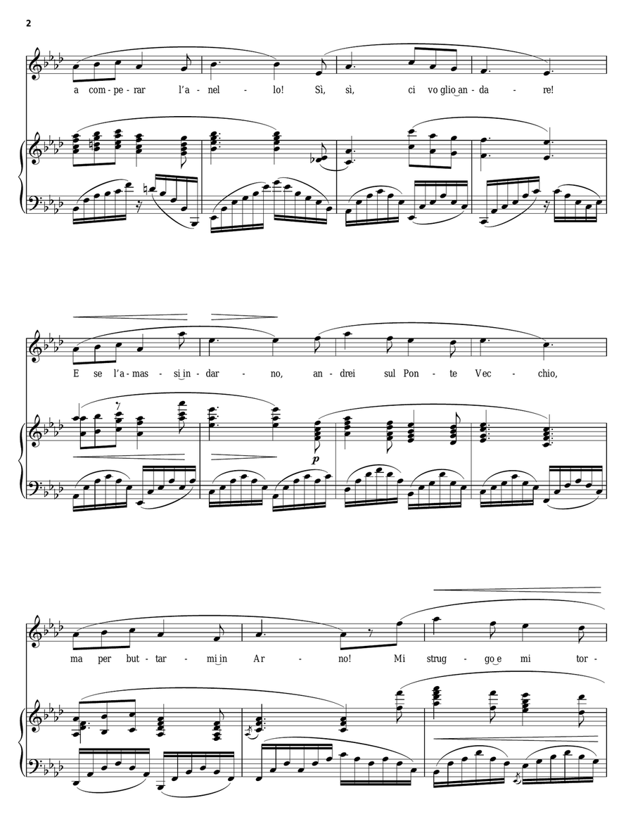 O Mio Babbino Caro O Mio Babbino Caro Piano, Vocal scores gallery preview page 2