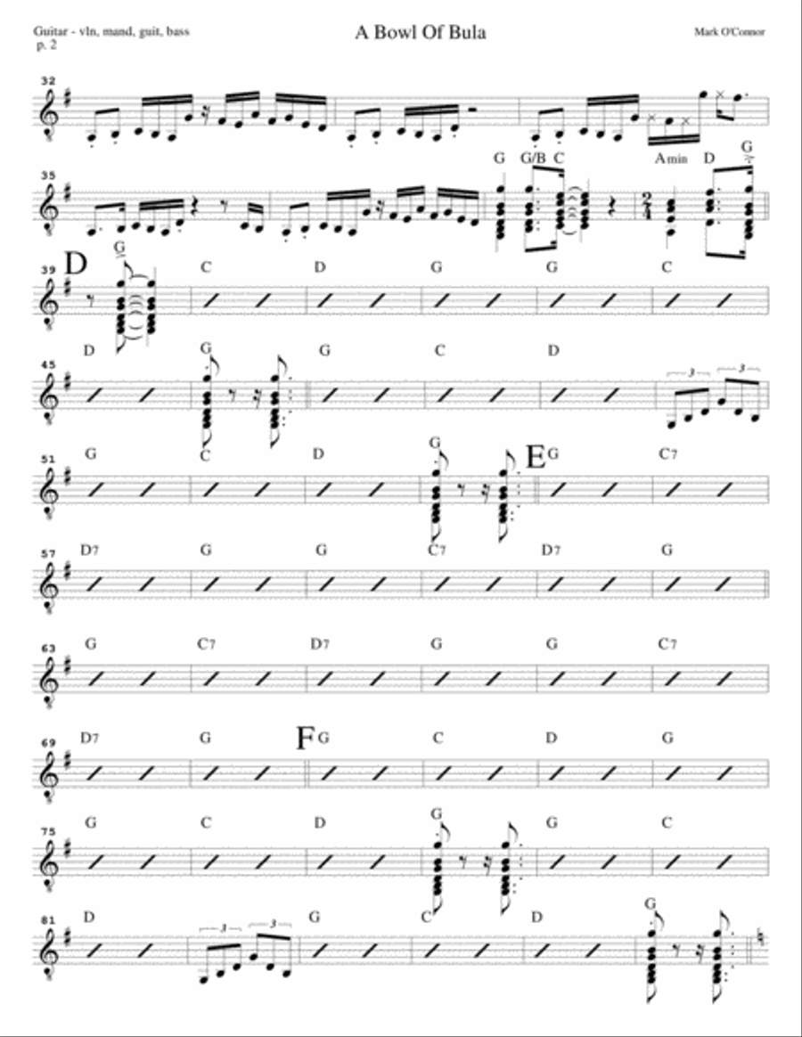 Thirty-Year Retrospective Collection (Guitar Part – violin, mandolin, guitar, bass) Small Ensemble scores gallery preview page 5