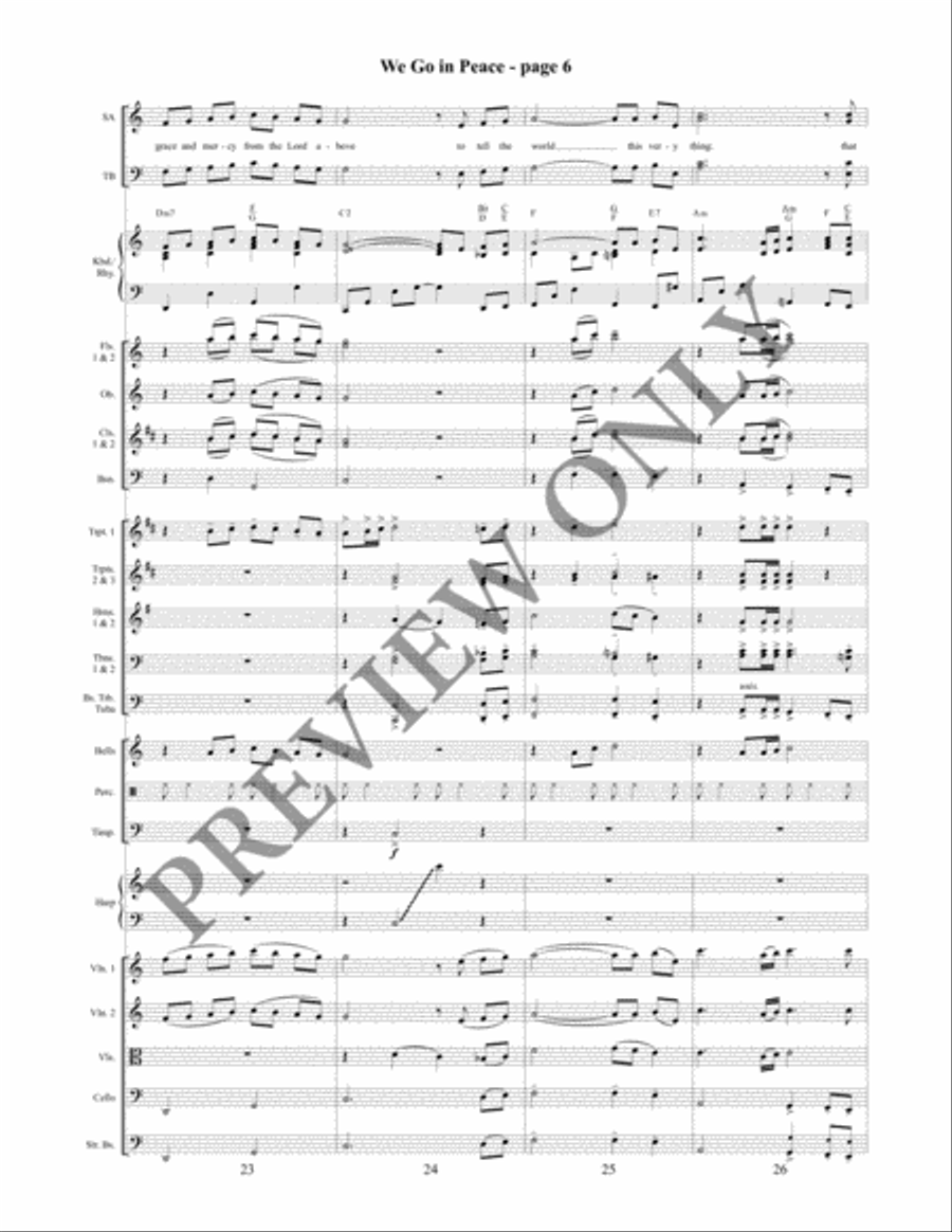We Go in Peace 4-Part scores gallery preview page 7