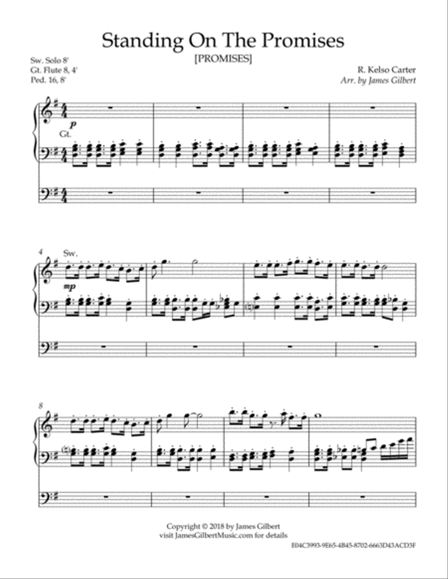 Standing On The Promises Standing On The Promises Organ Solo scores gallery preview page 2