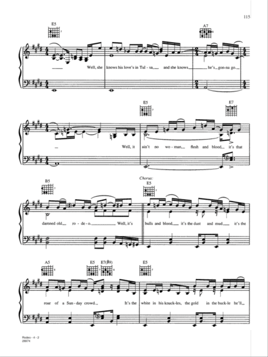 Rodeo Piano, Vocal, Guitar scores gallery preview page 2