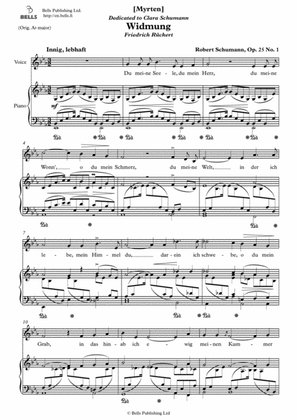 Widmung, Op. 25 No. 1 (E-flat Major)