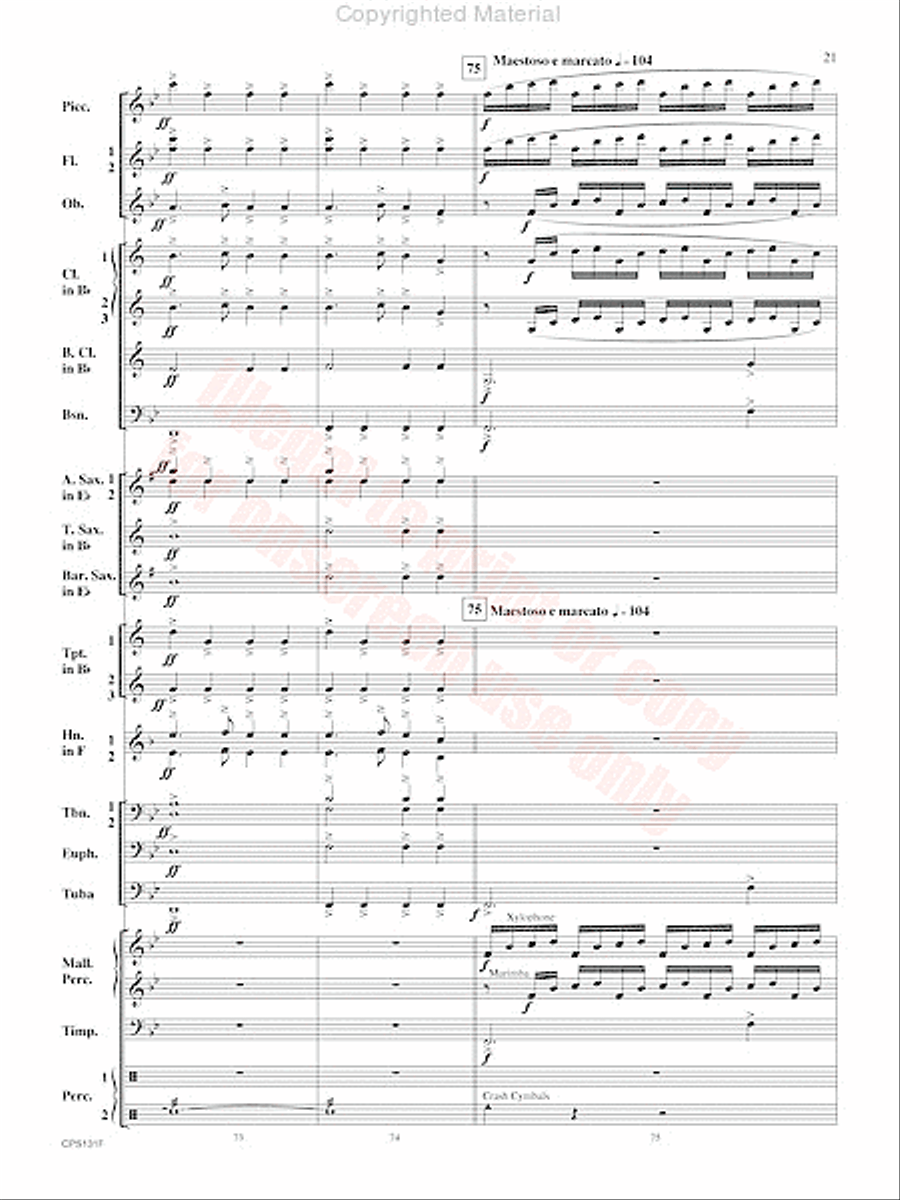 Crown and Scepter Concert Band scores gallery preview page 22