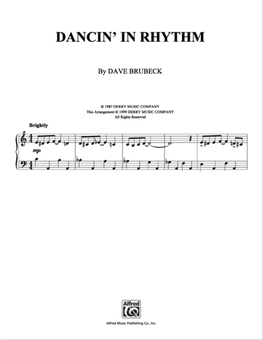 Dancin' in Rhythm Piano Solo scores gallery preview page 1